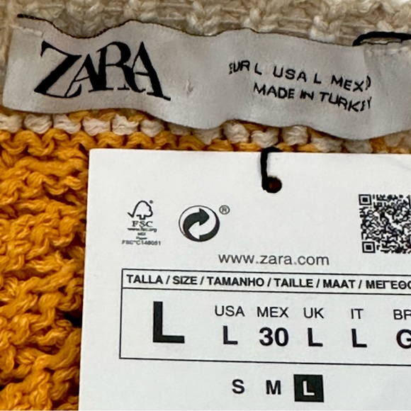 Zara Crochet Crop Top Sz. Large NWT - Picture 8 of 9